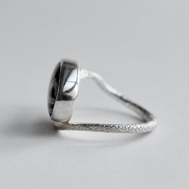 ELCAMI / ＜Limited＞ agate snake Ring #13（ERC-12）