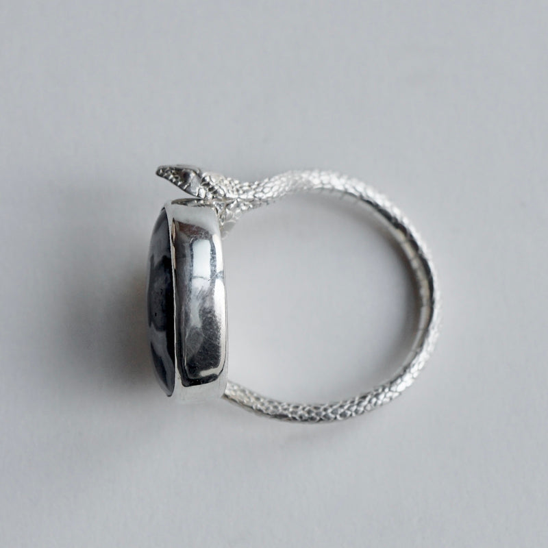 ELCAMI / ＜Limited＞ agate snake Ring #13（ERC-12）