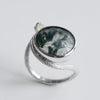 ELCAMI / ＜Limited＞ moss agate snake Ring #14 (ERC-12)