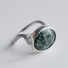 ELCAMI / ＜Limited＞ moss agate snake Ring #14 (ERC-12)