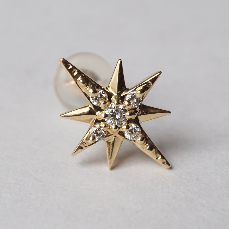 Kagann jewelry / Star single earring K18