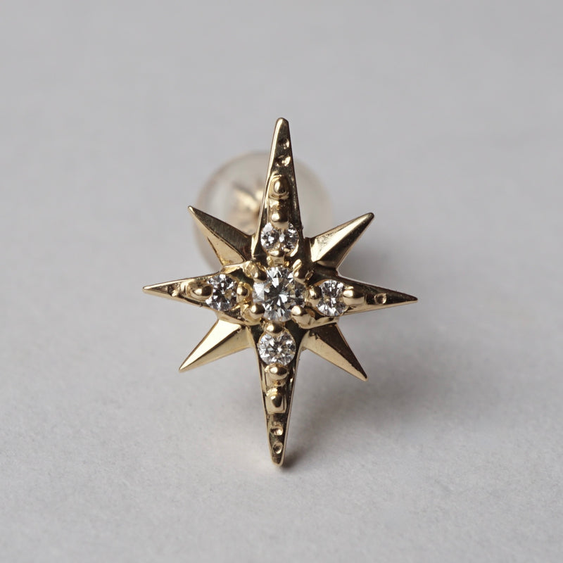 Kagann jewelry / Star single earring K18