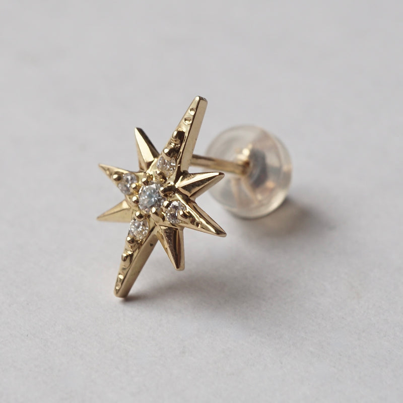 Kagann jewelry / Star single earring K18