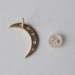 Kagann jewelry / Crescent single earring K18