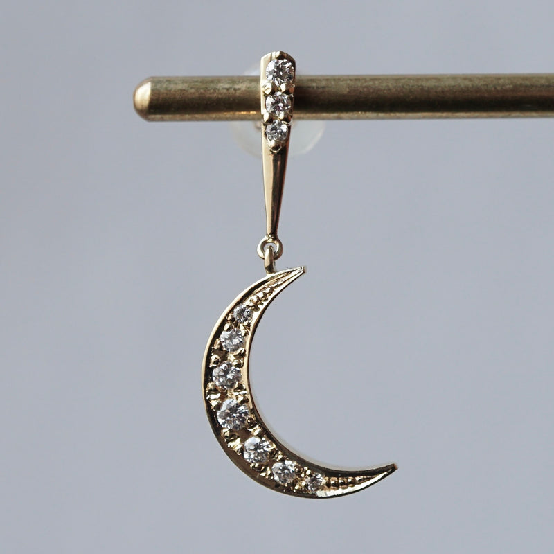 Kagann jewelry / Moon earrings K18