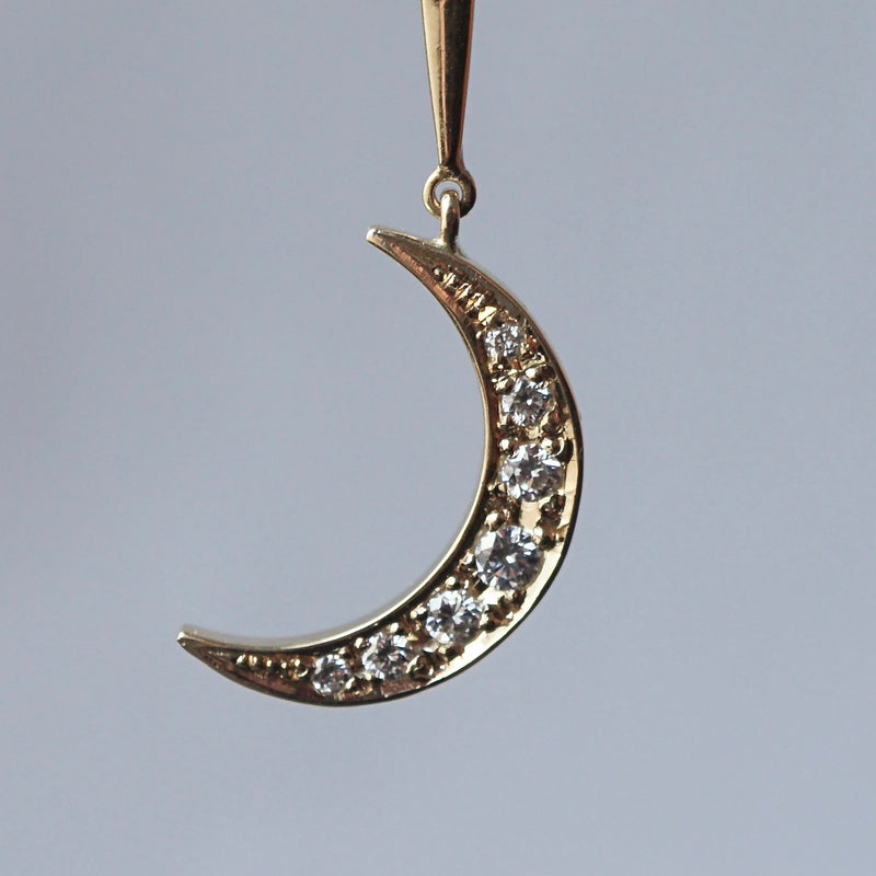 Kagann jewelry / Moon earrings K18