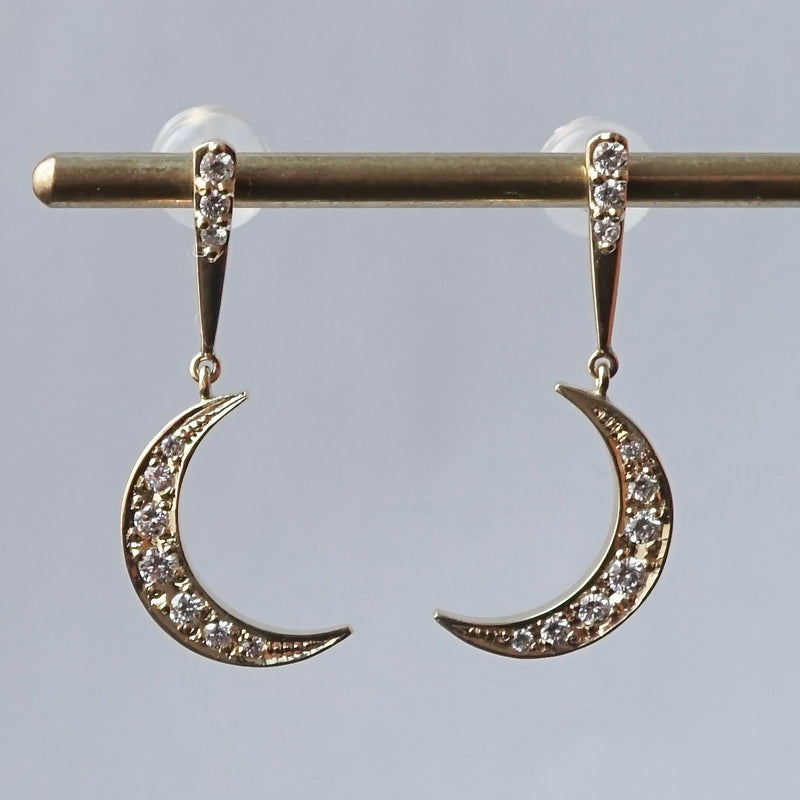 Kagann jewelry / Moon earrings K18