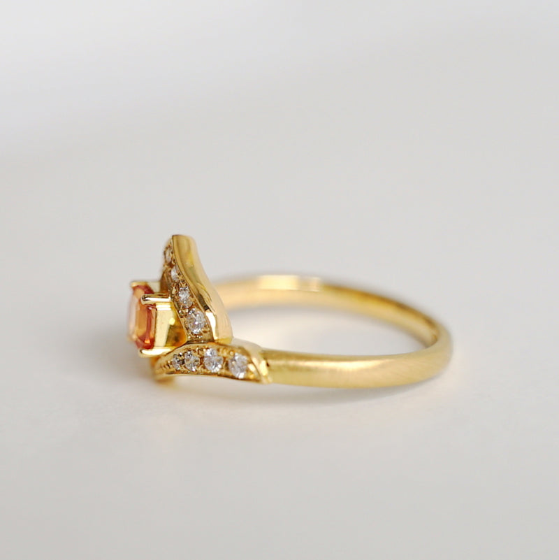 Kagann jewelry (カガンジュエリー) / Moroccan pattern Ring　オレンジサファイア
