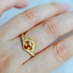 Kagann jewelry (カガンジュエリー) / Moroccan pattern Ring　オレンジサファイア