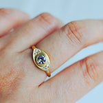 Kagann jewelry (カガンジュエリー) / Evil eye ring <mini>カラーレスサファイア K18