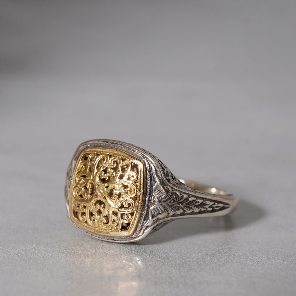 Gerochristo / Mediterranean Square Pinky Ring GR119