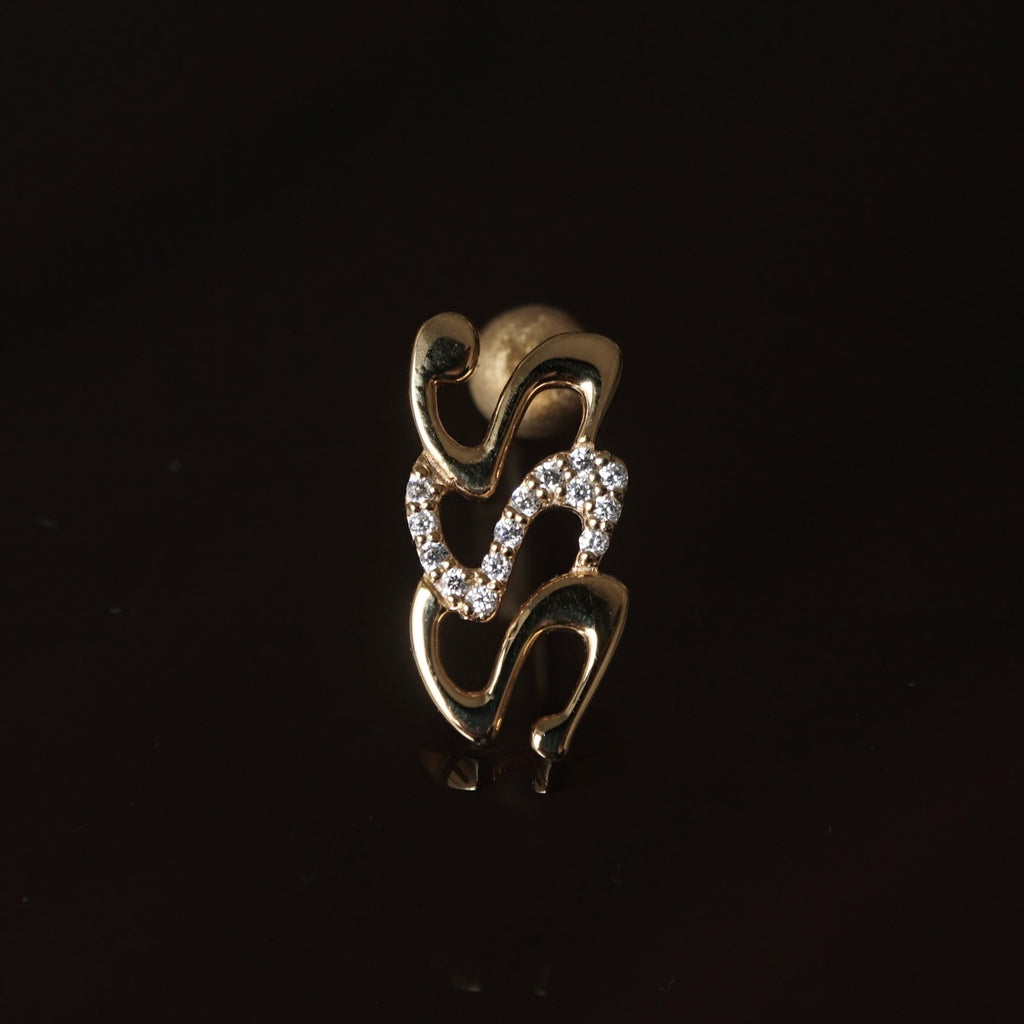 Yuki Yoshioka / INITIAL STUD EARRING S Zirconia