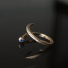 GERMEDEUR / Babel Nail Free Ring K18YG コバルトスピネル