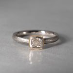 【-8/31限定】GICLAT /  K18YG/pt900 ダイヤモンド0.319ct (ｸｯｼｮﾝｶｯﾄ) (GLR307)