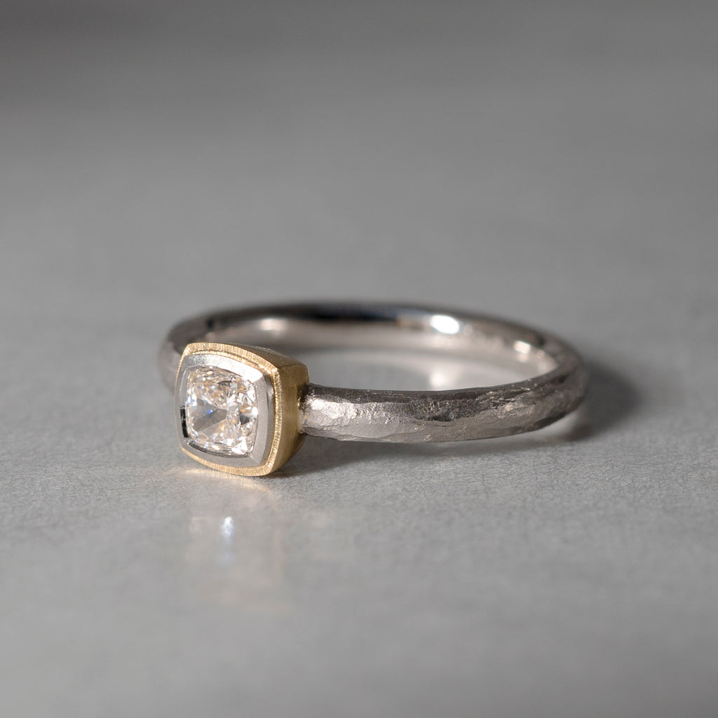GICLAT / K18YG/pt900 Diamond 0.319ct (Cushioning Cut) (GLR307)
