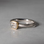 【-8/31限定】GICLAT /  K18YG/pt900 ダイヤモンド0.319ct (ｸｯｼｮﾝｶｯﾄ) (GLR307)