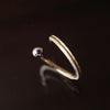 GERMEDEUR / Babel Nail Free Ring K18YG コバルトスピネル