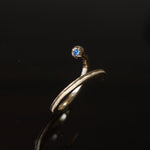 GERMEDEUR / Babel Nail Free Ring K18YG コバルトスピネル