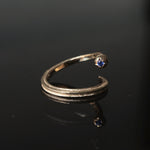 GERMEDEUR / Babel Nail Free Ring K18YG コバルトスピネル