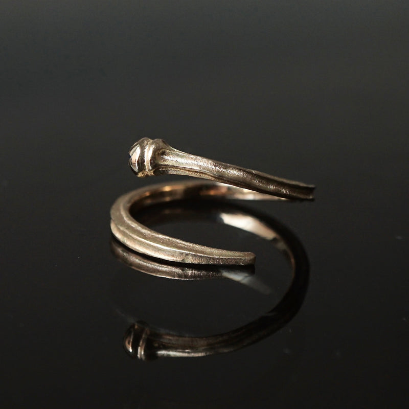 GERMEDEUR / Babel Nail Free Ring K18YG コバルトスピネル