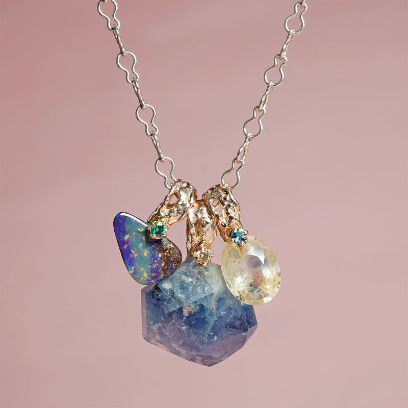 【-10/19限定】Curva ｙ Ruri JEWELRY/ [merletto]  Kyanite / Brown diamond