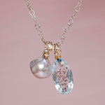 【-10/19限定】Curva ｙ Ruri JEWELRY/ [merletto]  aquamarine sunstone / London blue topaz