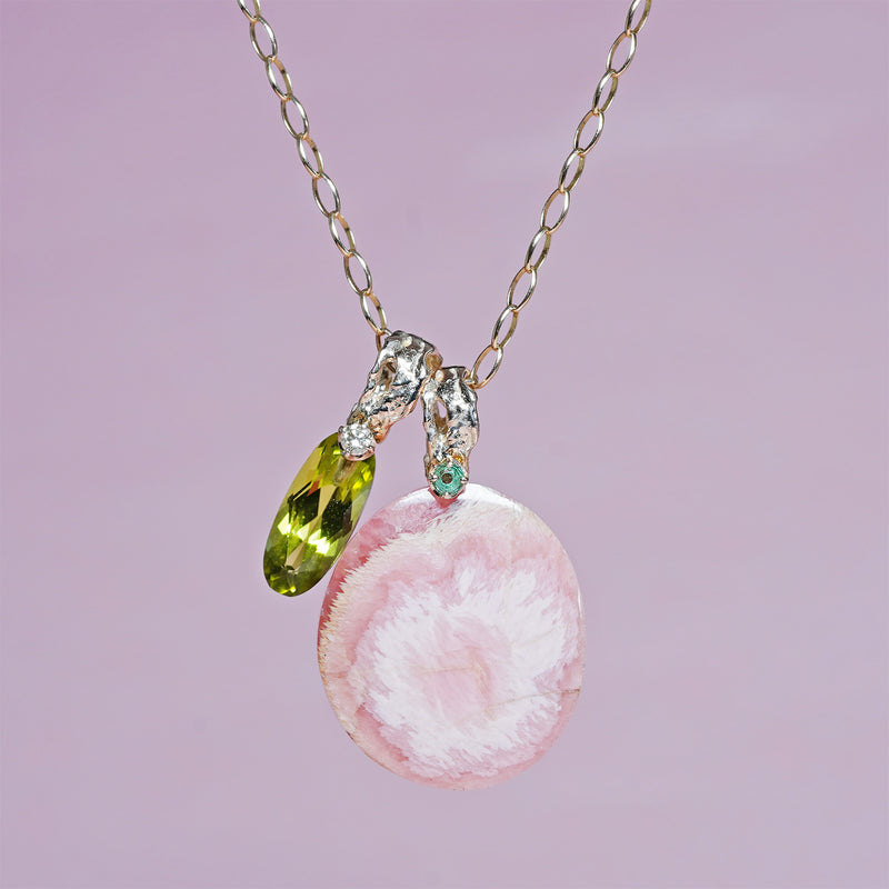 【-10/19限定】Curva ｙ Ruri JEWELRY/ [merletto]  Peridot / Brown diamond
