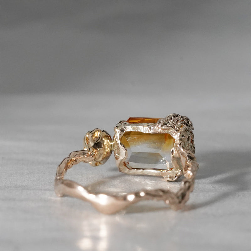 【-10/19限定】Curva ｙ Ruri JEWELRY/ bicolor sitrine / orange sapphire