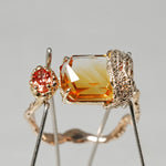 【-10/19限定】Curva ｙ Ruri JEWELRY/ bicolor sitrine / orange sapphire