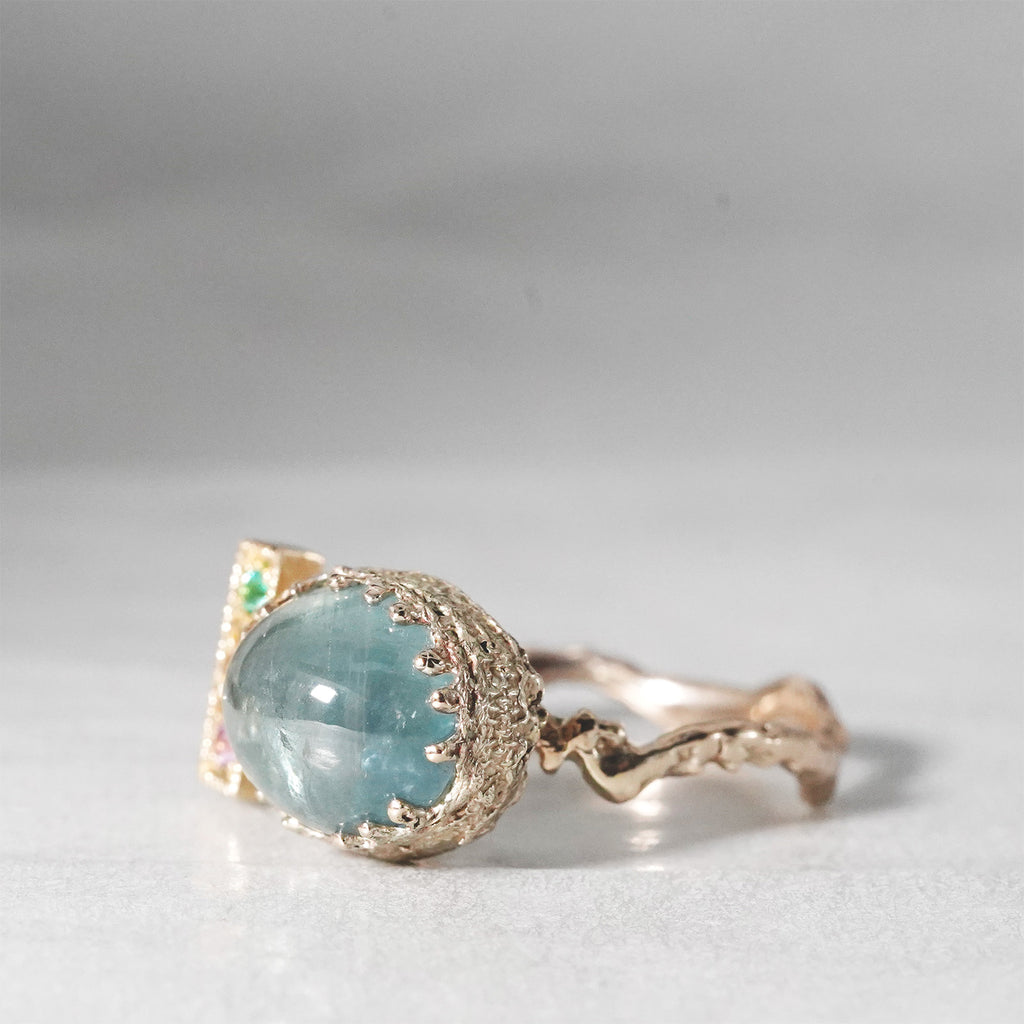 【-10/19限定】Curva ｙ Ruri JEWELRY/ Sapphire / purple sapphire, brown dia, emerald