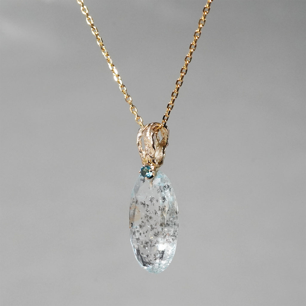 【-10/19限定】Curva ｙ Ruri JEWELRY/ [merletto]  aquamarine sunstone / London blue topaz