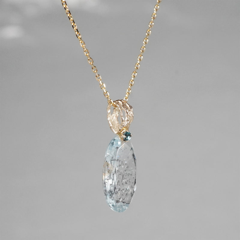 【-10/19限定】Curva ｙ Ruri JEWELRY/ [merletto]  aquamarine sunstone / London blue topaz