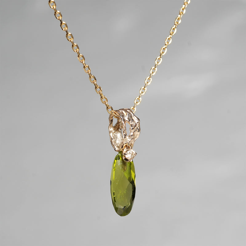 【-10/19限定】Curva ｙ Ruri JEWELRY/ [merletto]  Peridot / Brown diamond