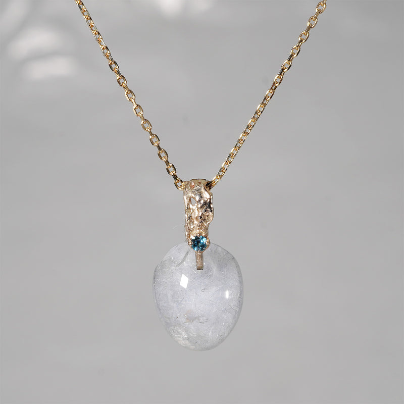 【-10/19限定】Curva ｙ Ruri JEWELRY/ [merletto]  Dumortierite in quartz / London blue topaz