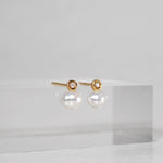 MINIMUMNUTS/keshi pearl pierce pair MN-pbq2d-AK1 – Fuligo / Fuligoshed