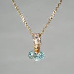 【-10/19限定】Curva ｙ Ruri JEWELRY/ [merletto]  Blue zircon / Orange sapphire