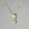 【-10/19限定】Curva ｙ Ruri JEWELRY/ [merletto]  Blue zircon / Orange sapphire