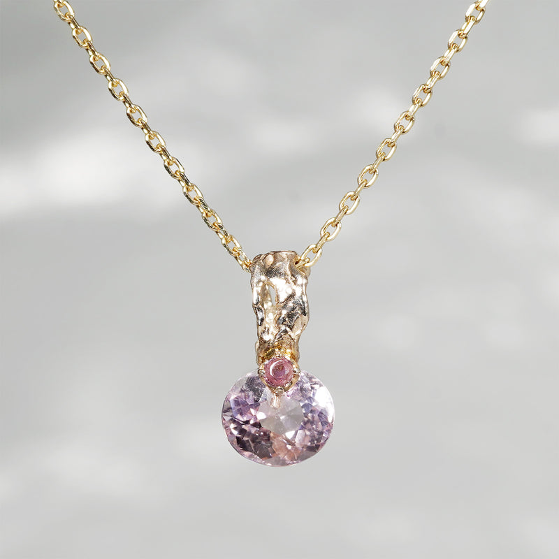 【-10/19限定】Curva ｙ Ruri JEWELRY/ [merletto]  Pink tourmaline / amethyst