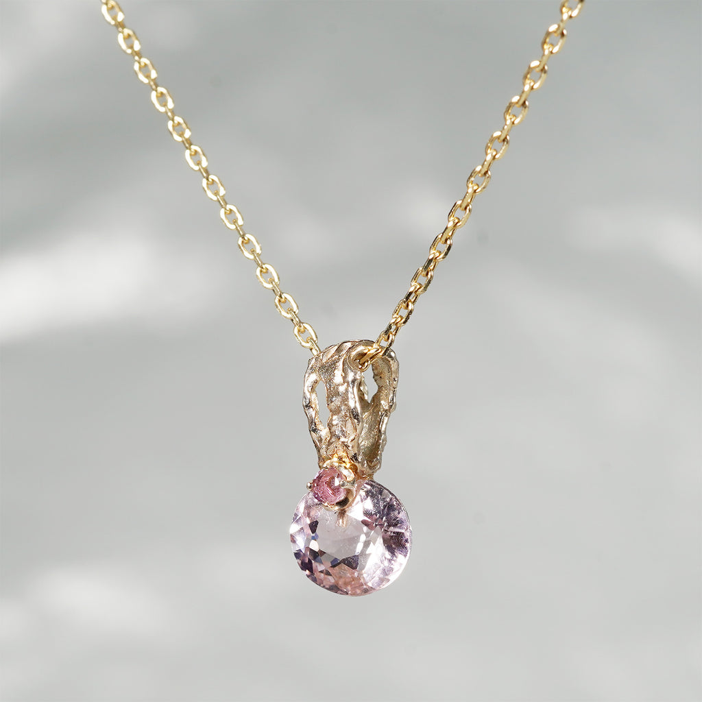 【-10/19限定】Curva ｙ Ruri JEWELRY/ [merletto]  Pink tourmaline / amethyst