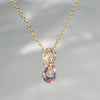 【-10/19限定】Curva ｙ Ruri JEWELRY/ [merletto]  Pink tourmaline / amethyst