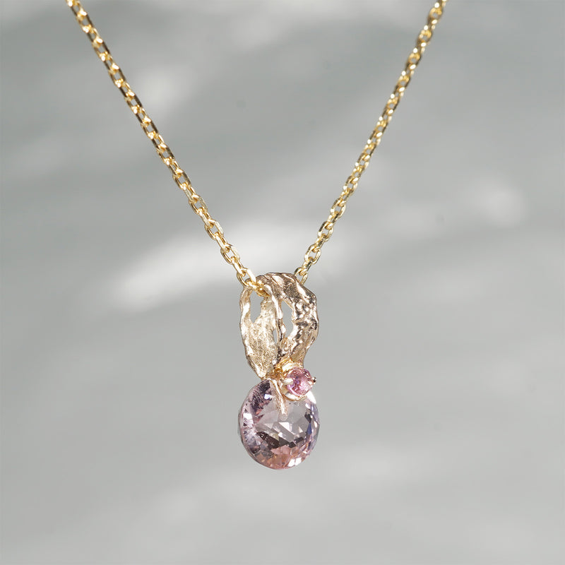 【-10/19限定】Curva ｙ Ruri JEWELRY/ [merletto]  Pink tourmaline / amethyst