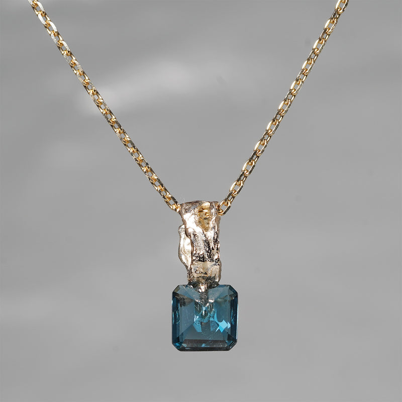 【-10/19限定】Curva ｙ Ruri JEWELRY/ [merletto]  London blue topaz / Brown diamond