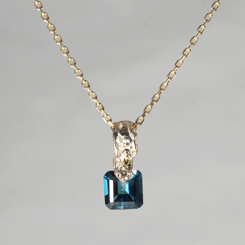 【-10/19限定】Curva ｙ Ruri JEWELRY/ [merletto]  London blue topaz / Brown diamond