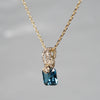 【-10/19限定】Curva ｙ Ruri JEWELRY/ [merletto]  London blue topaz / Brown diamond