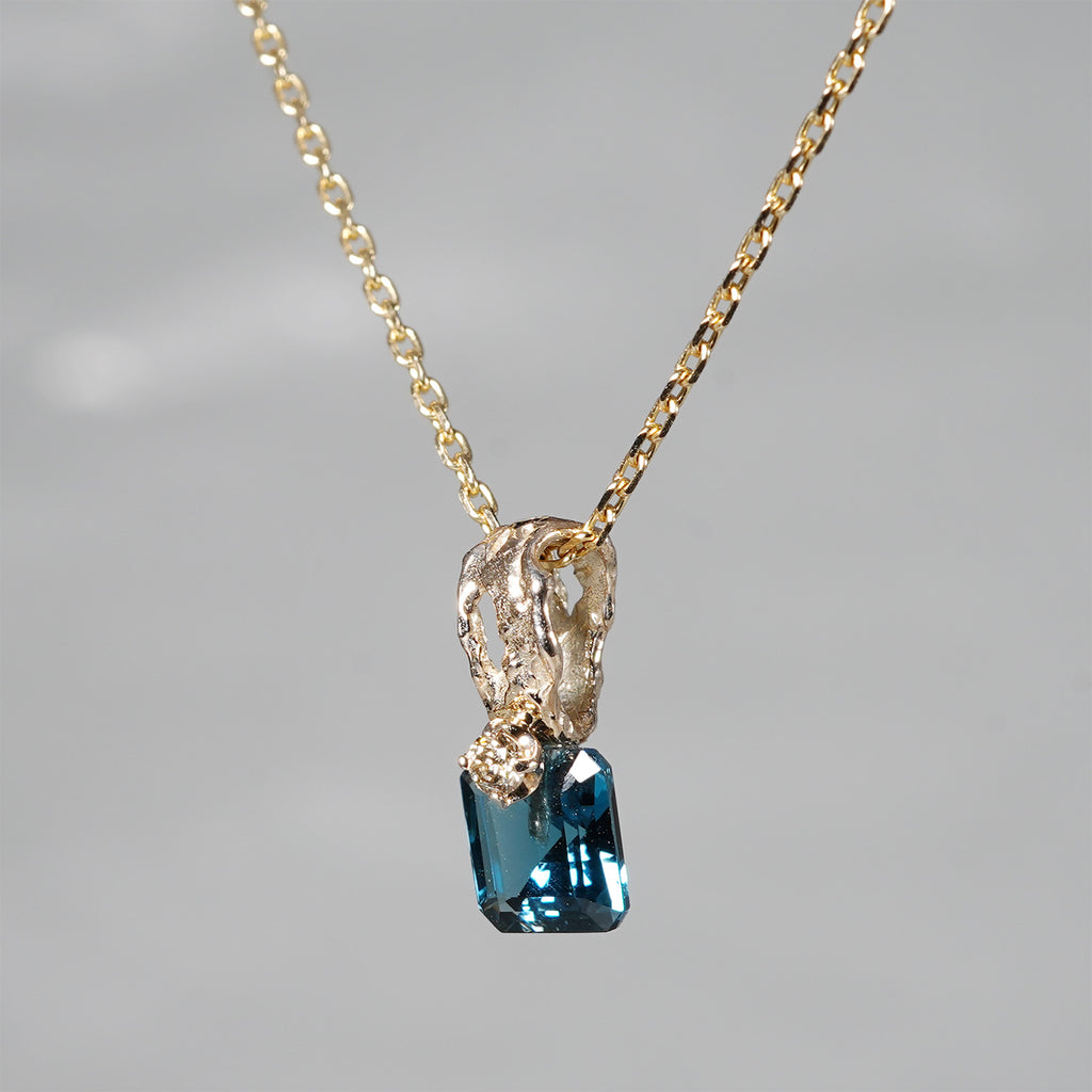 【-10/19限定】Curva ｙ Ruri JEWELRY/ [merletto]  London blue topaz / Brown diamond