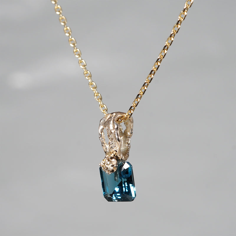 【-10/19限定】Curva ｙ Ruri JEWELRY/ [merletto]  London blue topaz / Brown diamond
