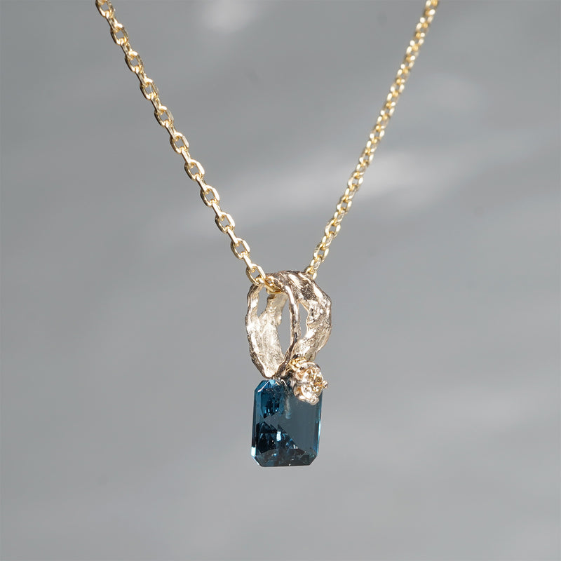 【-10/19限定】Curva ｙ Ruri JEWELRY/ [merletto]  London blue topaz / Brown diamond