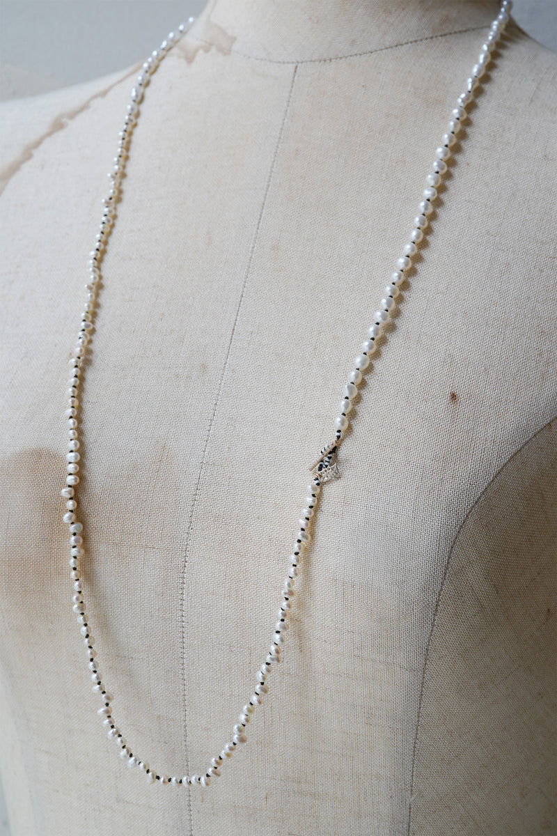 【-10/19限定】Curva ｙ Ruri JEWELRY/ [flores] Freshwater pearl  / Brown dia, White dia
