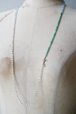 【-10/19限定】Curva ｙ Ruri JEWELRY/ [flores]  Aquamarine, Emerald, moonstone  / Brown dia, Emerald