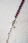 【-10/19限定】Curva ｙ Ruri JEWELRY/ [flores]  Morganite, White topaz, Pink tourmarine,  / Brown dia, Ruby